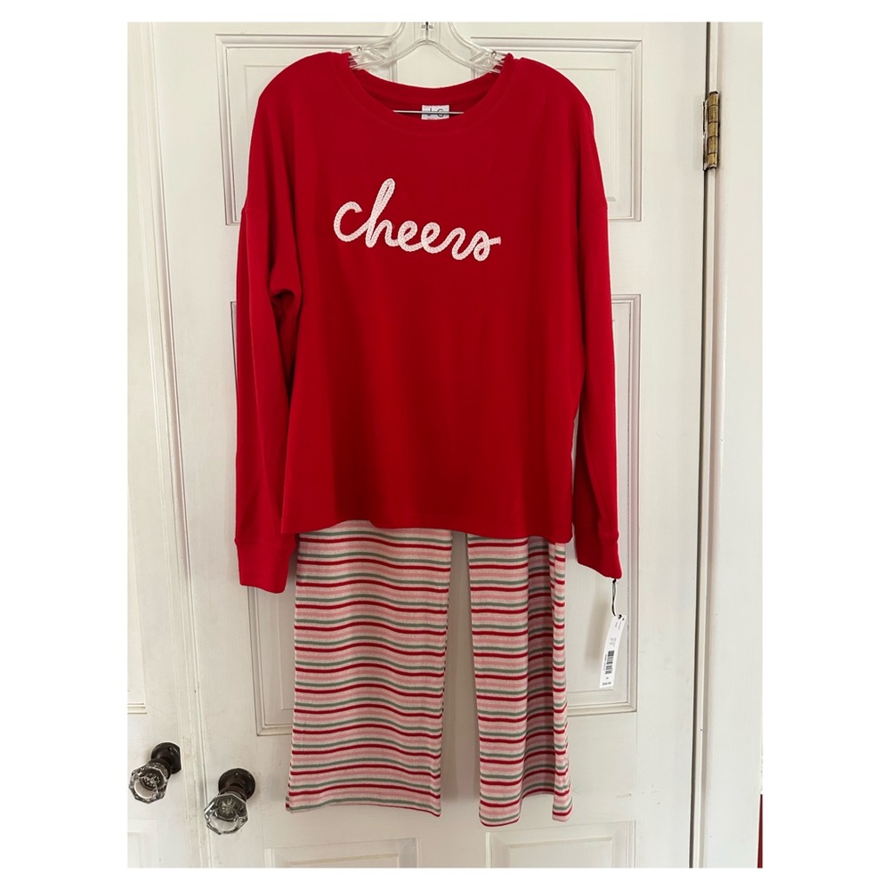 Jasmine & Ginger Red and White Festive Pajama Set